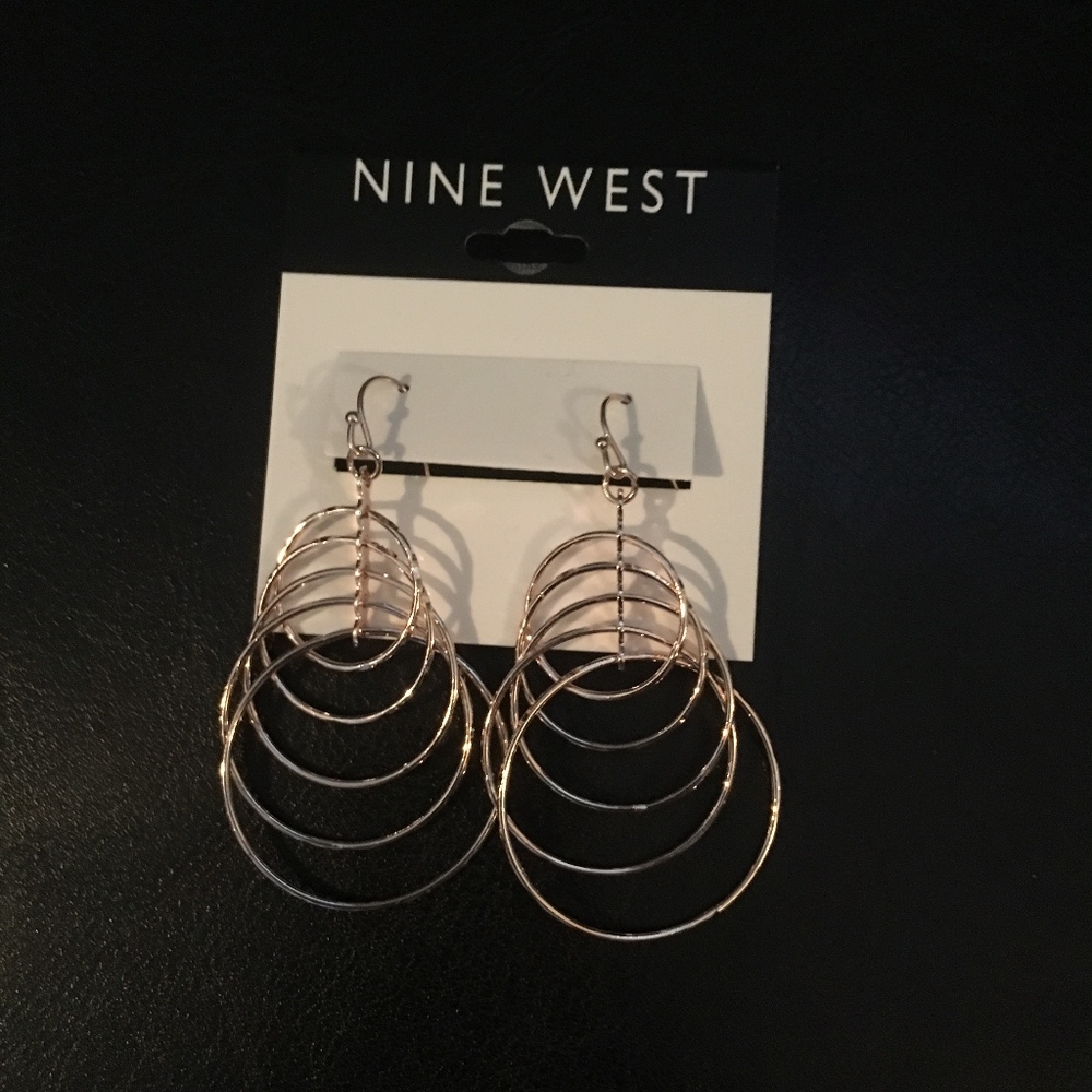 Nine West Multi Tier Progressive Circles Earrings